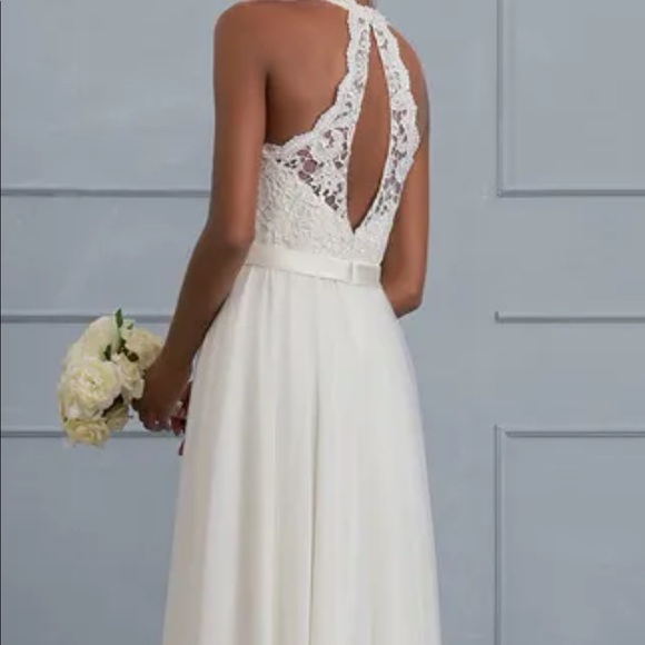 👰♀️❤️💍 A-Line Scoop Neck Floor-Length Tulle JJHouse Wedding Dress - Picture 6 of 8